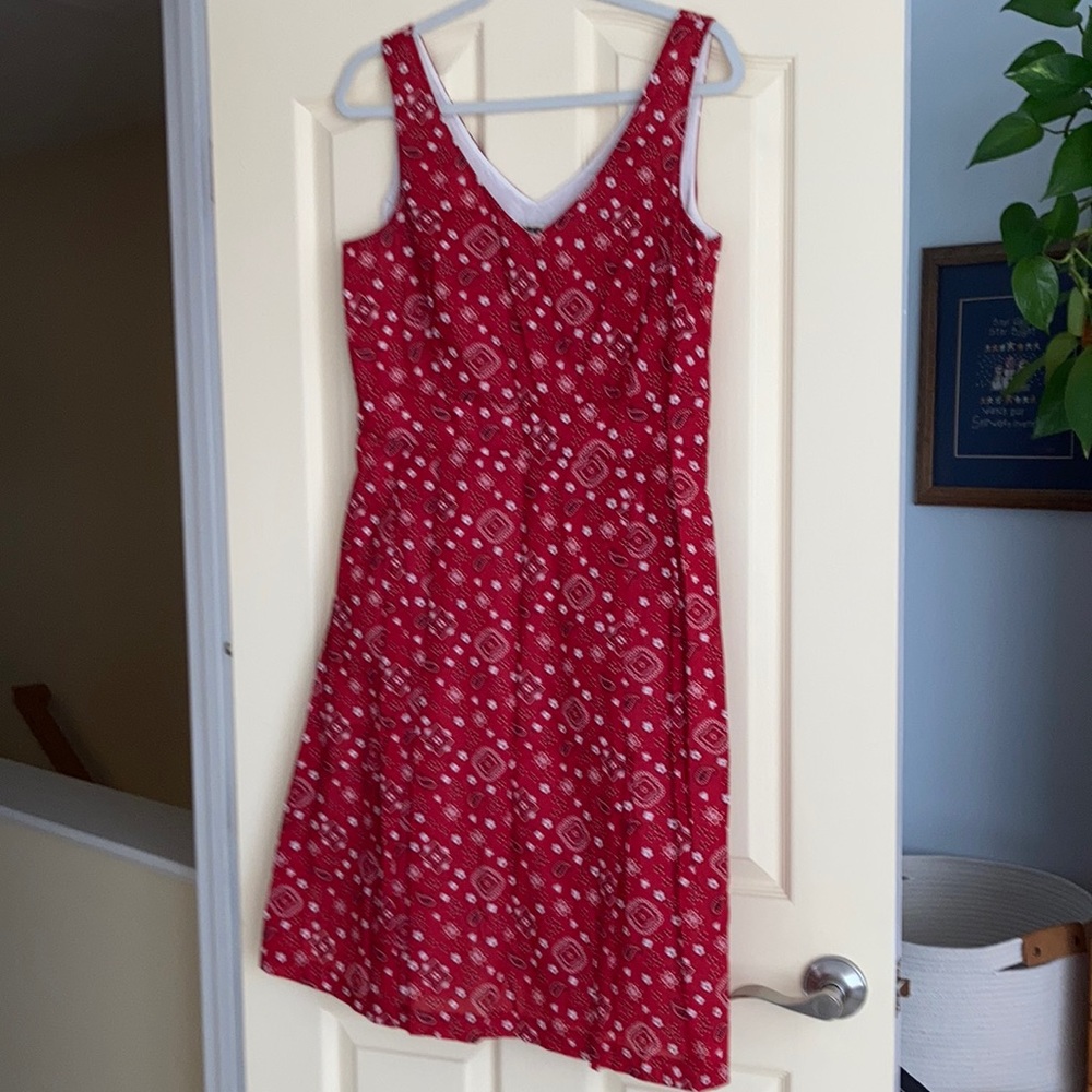 Bandanna print lined cotton dress from Ann Klein size 12